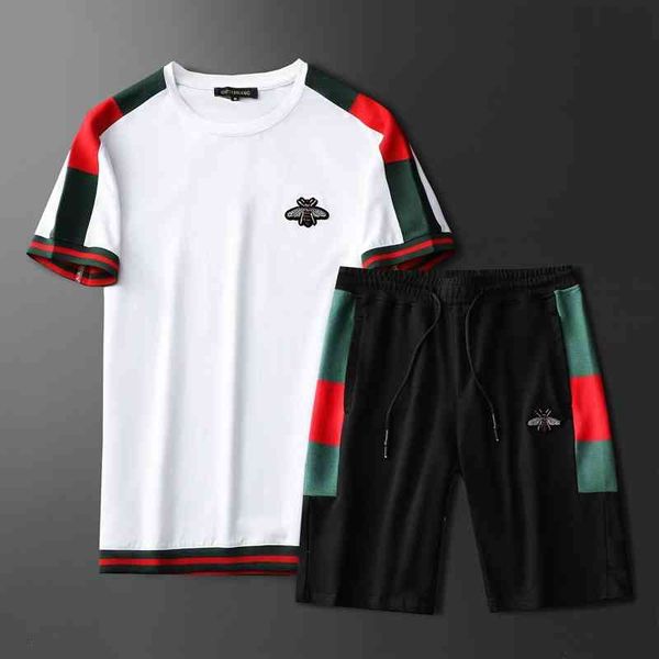 

2022 summer new trend men fashion casual short sleeved shorts sportswear streetwear women's clothing summer 50% off, Gray