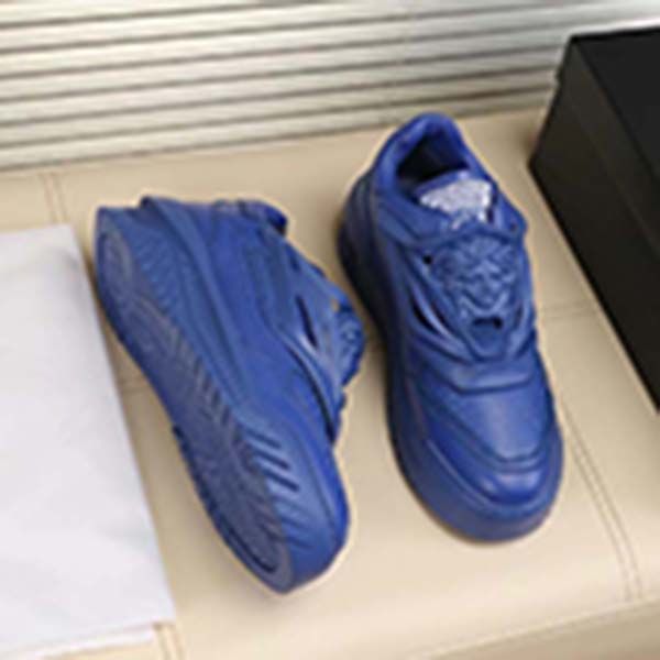 

italy odissea sneakers thick greek soles casual shoes triple black white multi-color 100% cattle leather men medusa trainers ad6