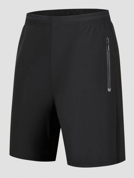

men zip pocket drawstring waist shorts p2t8#, White;black