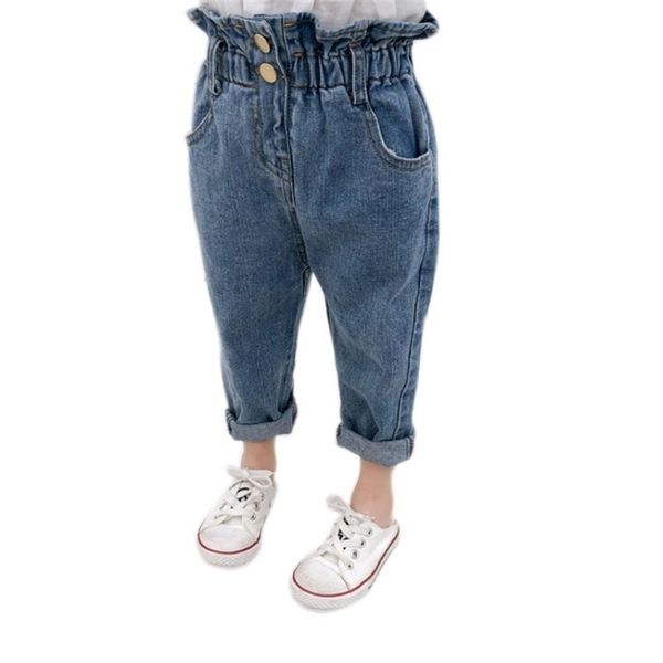 

spring summer kids clothing casual jeans pants children's clothing baby girls denim pencil pants girls' jeans lj201203, Blue