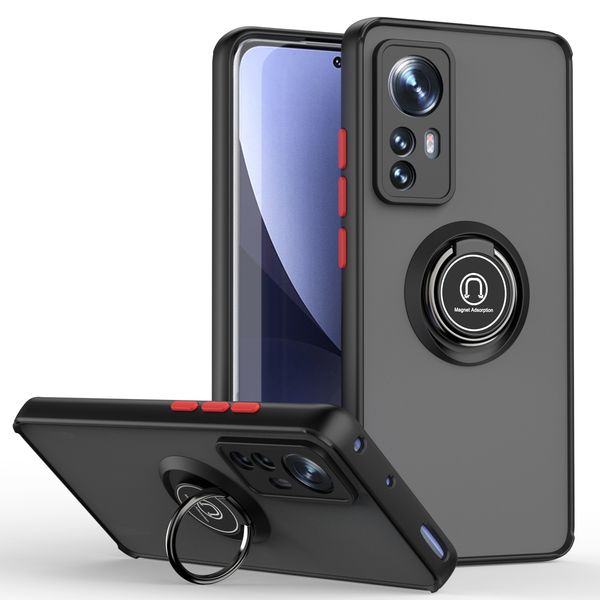 Auto Magnetische Ring Halter Telefon Fällen Für Xiaomi Mi 12X 12 Pro Redmi 10 Hinweis 11 11S TPU Stoßstange abdeckung Poco M4 X4 Stand