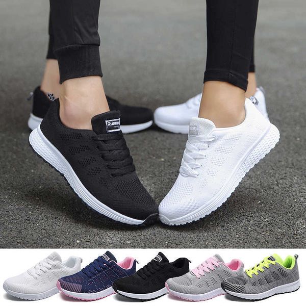 TopSelling Sneakers Donna Flats Casual Ladies Donna Lace-Up Mesh Leggero Amanti traspiranti Scarpe Donna Zapatillas Mujer Designer Lusso classico