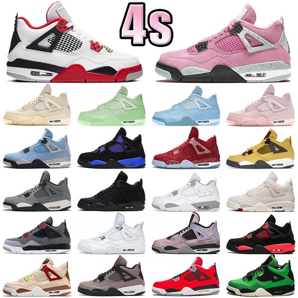 

fire red jumpman 4s sneakers infrared basketball shoes 4 men women off sail university pink sports military black trainers red thunder white