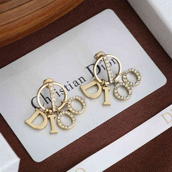 

2022 factory wholesale new earrings for women new net red diamond earrings, Golden