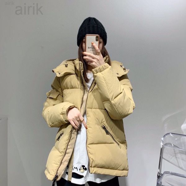 Горячая распродажа 2023 Down Puffer Jacket 90 White Duck Down Fashion с капюшоном. Теплое черное короткое короткое шорт -шорт Женский пальто зима jaqueta feminina