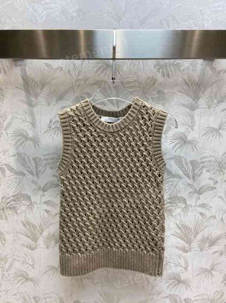 

luxury womens sweaters vest 2022ss autumn and winter classic embroidered rope knitted vests fashion designer women sweater 0912, White;black