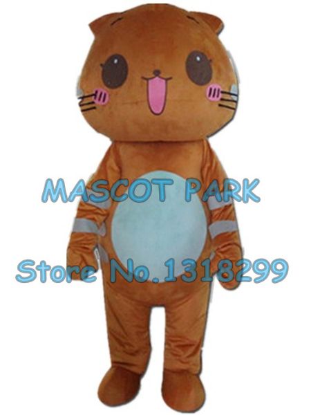 Costume da bambola mascotte costume da mascotte gatto marrone personalizzato personaggio dei cartoni animati formato adulto costume di carnevale cosply 3224