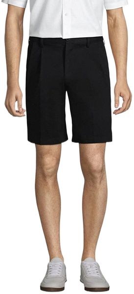 

end men's comfort waist pleated 9" no iron chino shorts 91xz#, White;black