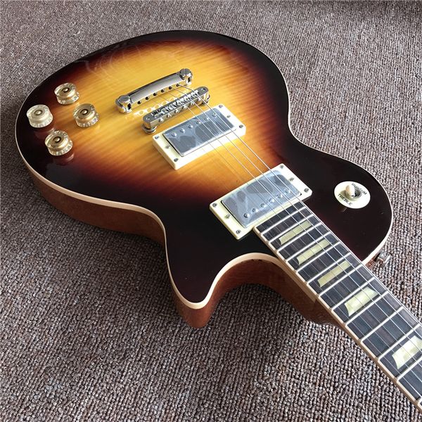 

new arrival custom electric guitar with one piece body and neck , cream frets end binding , cream inlays rosewood fingerboard