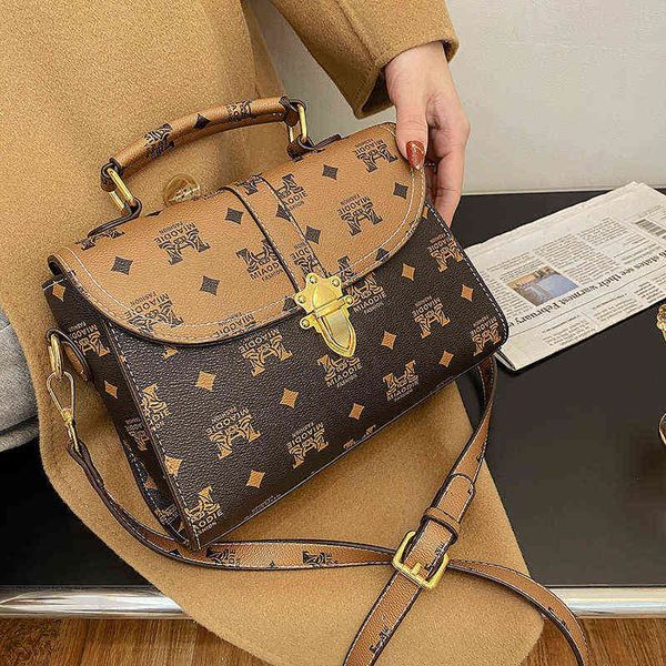 

women's bag new printed red texture single shoulder msenger small bag2022 factory online export fashion trendy brand ladies handbag