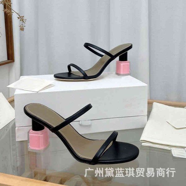 

sandals spring summer sheepskin nail polish, glass shoes, two words., Black