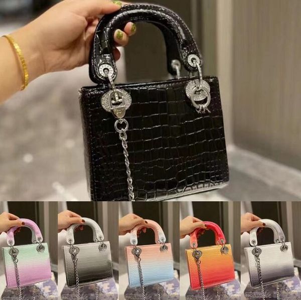 

luxury alligator bags designer womens handbags two-tone shoulder bag diamond lattice women totes crossbody clutch fashion handbag chain lett