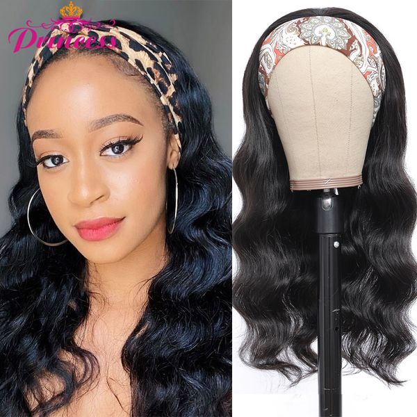 

accessories princess headband wig human hair 150% density brazilian body wave human hair wigs remy full machine made wig for black women cos, Silver
