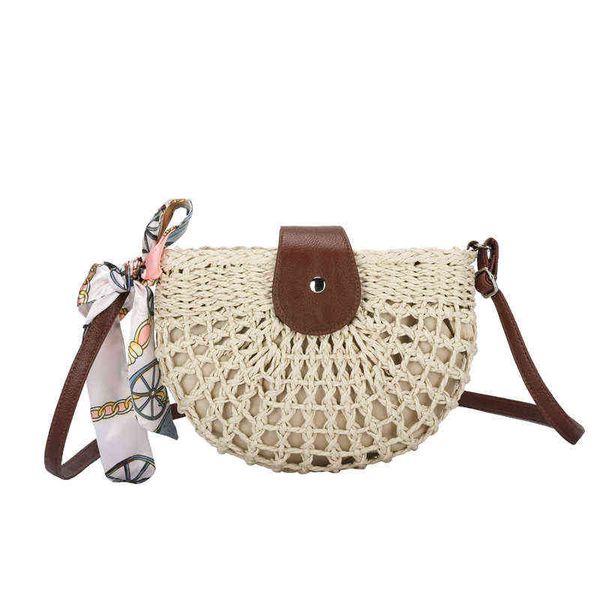 

swdf rattan bags for woman fashion straw weaving messeneger bag summer beach woman bags bohemian crossbody shoulder purse 220426