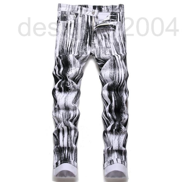 

men's jeans designer digital 3d printed personalized jeans casual slim fit elastic fashion digital pants men 6nvk, Blue