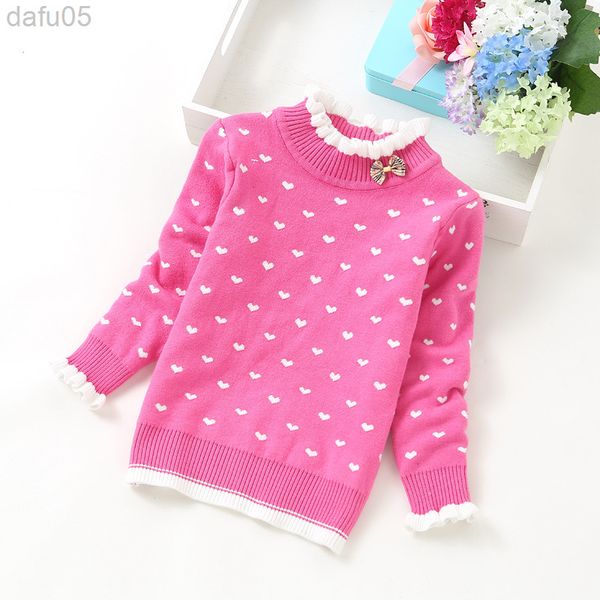 

2018 fashion girls sweaters thick sweater 2-12years children clothes l220803, Blue