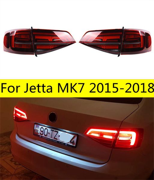 

4 pcs car tail lights parts for jetta mk7 20 15-20 18 taillights rear lamp led signal brake reversing parking facelift upgrade