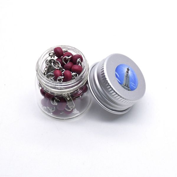 

rose scented beads rosary necklace cross necklace fatima holy mother religious gifts, Silver