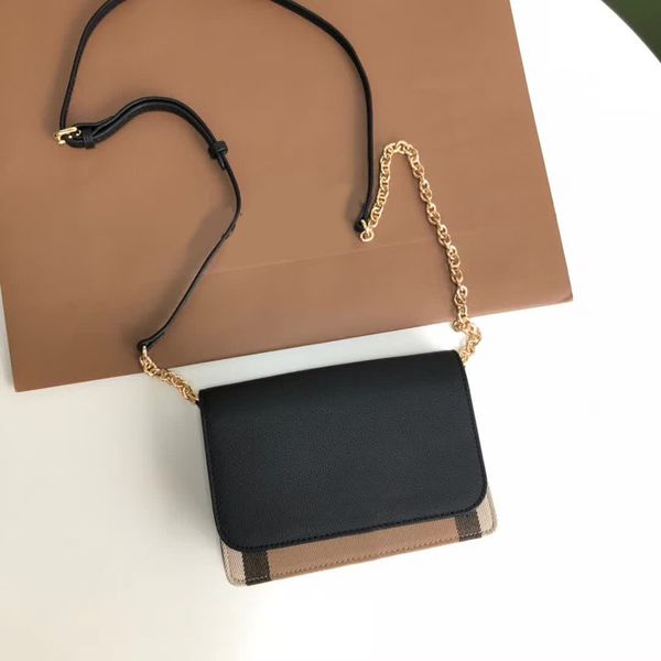 

Luxurys Designer Metal Chain Shoulder Bag Women Coin purse Hasp classic Leather Tote Woman outdoor Mini Delicate Crossbody Bags Walle, Brown