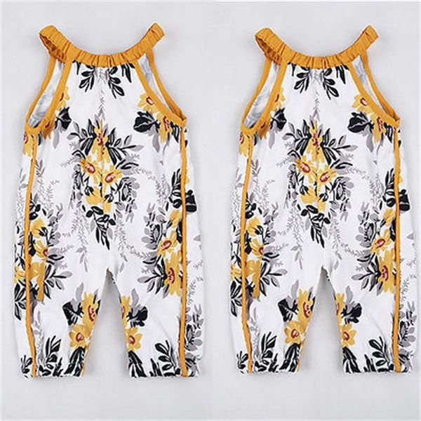 

citgeett baby girls clothing infant baby girls floral sleeveless summer jumpsuit romper clothes outfits set 220707, Blue