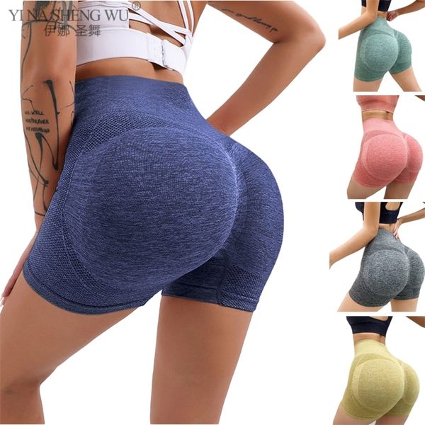

celana pendek olahraga wanita celana pendek untuk wanita baru bersepeda jogging kebugaran pinggang tinggi push up celana pendek gym legging