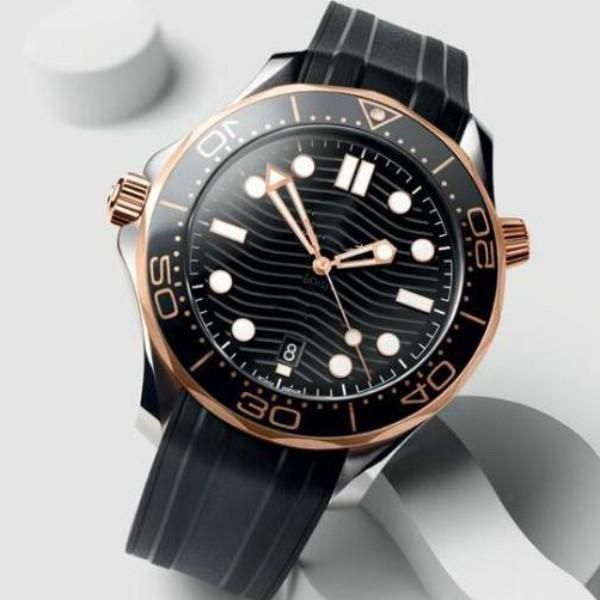 

new mens watches for men professional sea diver watch automatic movement 42mm ceramic bezel master waterproof watches, Slivery;brown