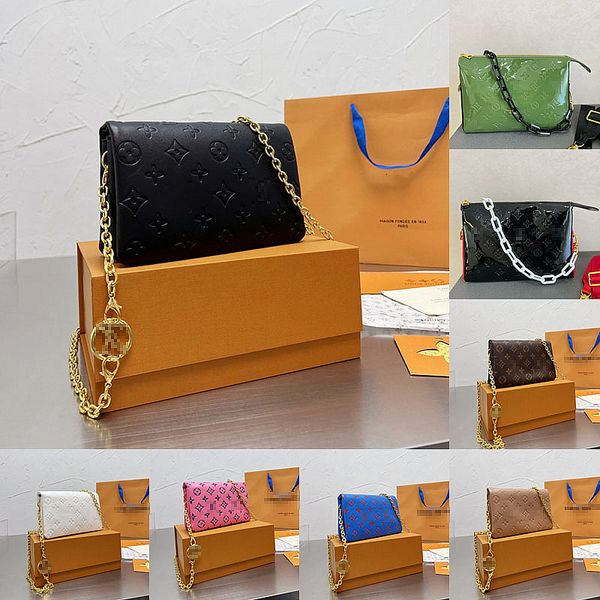 

cowhide emboss cousin chain shoulder crossbody bags qaility designer luxury handbags pochette lady flap purse women messenger bag