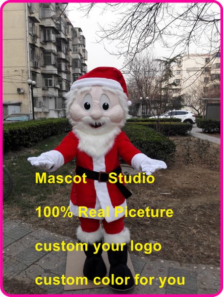 

mascot doll costumechristmas santa claus mascot costume xmas man custom fancy costume anime kits mascotte fancy dress carnival costume41591, Red;yellow