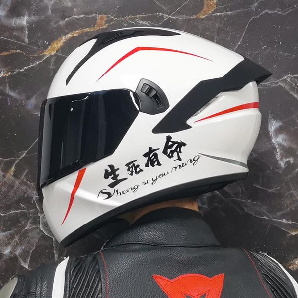 Motorradhelme MFull Face Helm Dual Shield mit abnehmbarem waschbarem Innenfutter Racing Moto