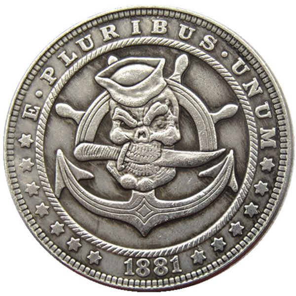 HB127 Hobo Morgan Dollar teschio zombie scheletro Copia Monete Ottone Ornamenti artigianali decorazione della casa accssories