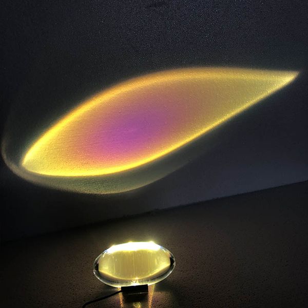 İtalyan Tasarım Şık Projektör Gün batımı lambası Yaratıcı Oval Yumurta Atmosferi Kristal Masa Lambaları