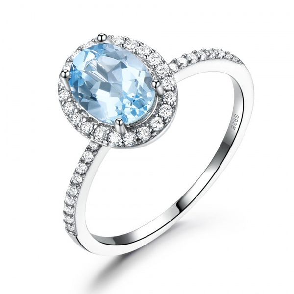 Clusterringe blau Mosambik D Diamant S925 Sterling Silber Acht Pfeile Dreharm Niu tou Diamantring leer