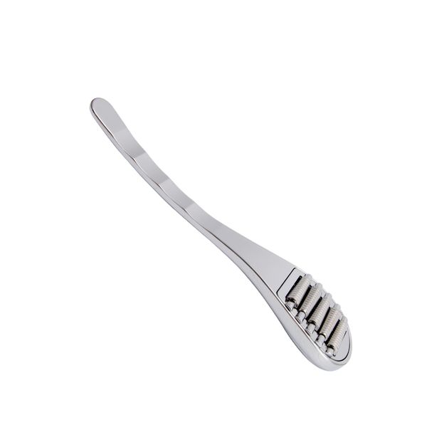 

spoon rolling design face massage tool zinc alloy material handle facial cooling massaging roller for lymph detox and absorption care