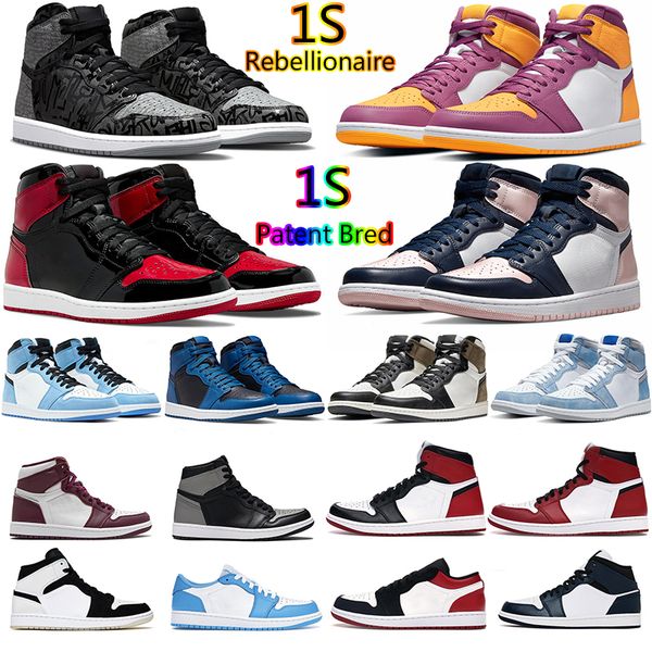 

designer jumpman 1 mid high 1s shoes split space jam phantom women washed pink black dark mocha palomino basketball sports sneakers 4q4l