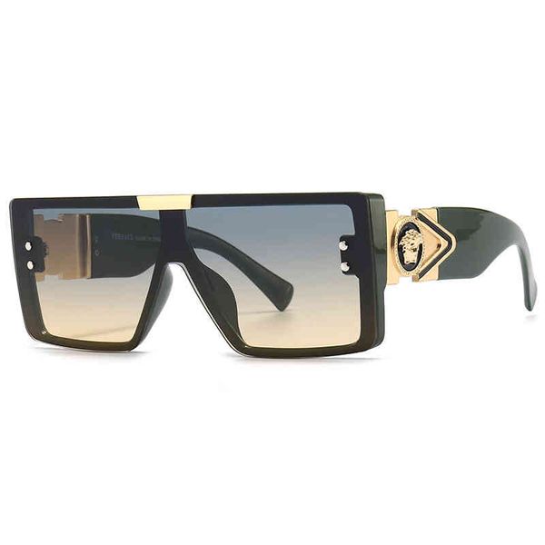 

fashion large frame sunglass old head and wo framels one-piece sunglass men's, White;black