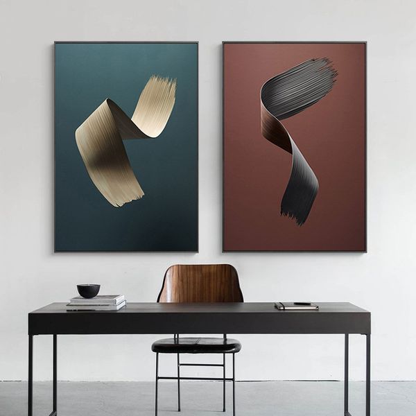 

nordic style posters and prints art vintage abstract lines canvas painting wall pictures for living room cuadros room decoration