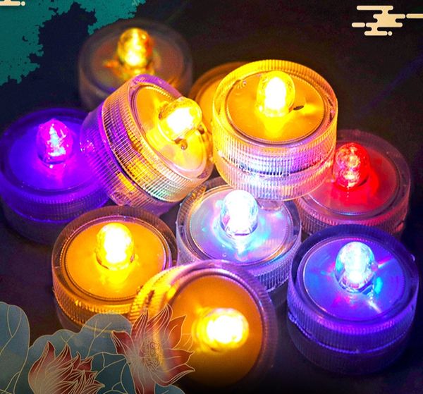 Noel Flash Dekorasyonlar Festival Malzemeleri LED elektronik mum renkli kalp şeklinde mumlar balık tankı lambası romantik evlilik önerisi Işık Emiss