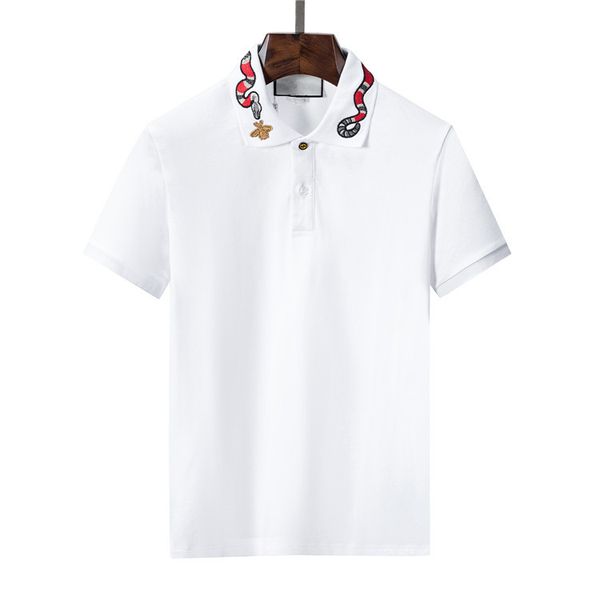 

luxury italy fashion classic mens designers men polos t shirts short sleeve embroidery letter polo tshirts asain size m-3xl, White;black