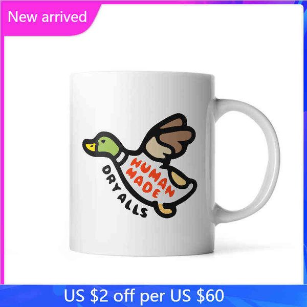 HUMAN MADE Cup Flying Duck Hot Dog Polar Bear Stampa Tazza in ceramica Tazza da caffè Humanmade T220804