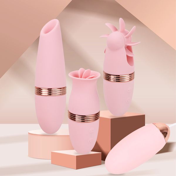 Lambida de língua/chupar/pular ovos bico vibrador de vibrador sexy brinquedos para mulheres clitóris estimulador feminino masturbação feminina