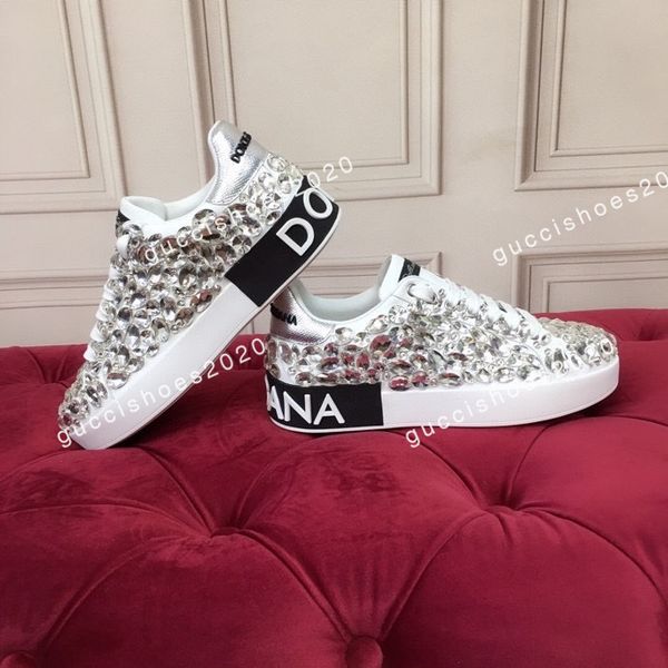 

2022 popular men women low cut casual shoes sneakers leather platform studded spike leather shoes party wedding sneakers size35-41, Black;red