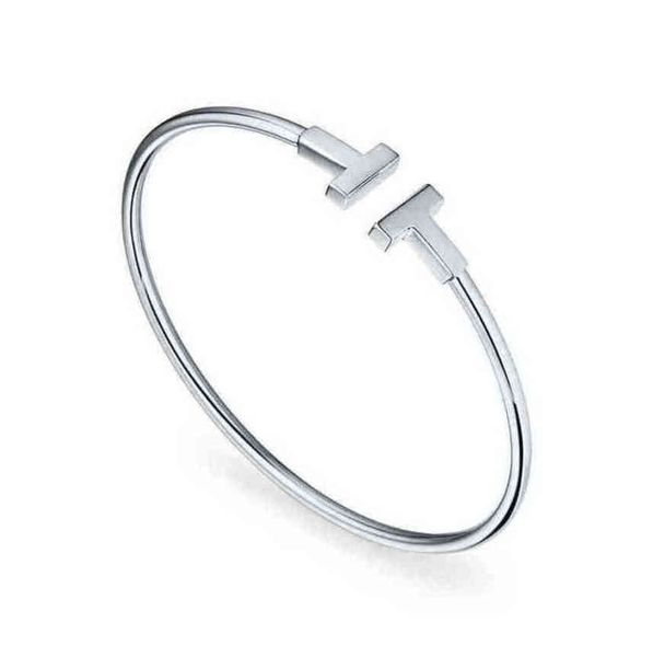

jewelry steel titanium bracelet bangle letter t wire bracelets bangles for women pulseiras adjtable femme 3jx0, Black