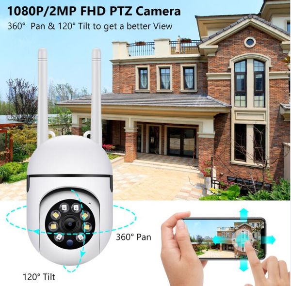 HD 1080P Wi-Fi IP-камера Наблюдение за наблюдение Ночное видение Двухстороннее аудио смарт-сеть Беспроводные Видео CCTV Камеры Детский монитор Главная Система безопасности