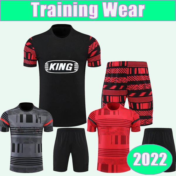 

2022 romagnoli ibrahimovic training wear short sleeve kit soccer jerseys theo bennacer tonali brahim kessie football shirt uniforms, Black;yellow