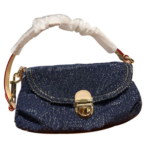 

vintage denim axillary bags hasp handbags shoulder bags cowboy wallets crossbody bag clutch purse heave gold classic letter print