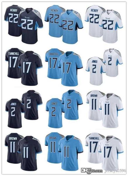 

jersey men women youth tennessee''titans''jersey 22 derrick henry 2 draft julio 11 aj brown 31 kevin byard 17 ryan tanne, Black;red