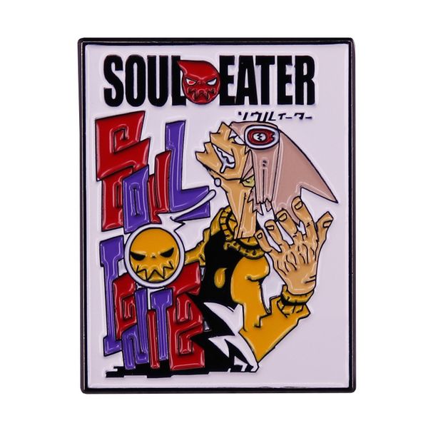 

soul eater brooch japanese magic cartoon soul-eater's chest needle shirt back packaging, Blue