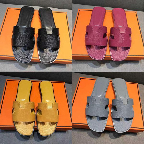 

aaa quality summer beach shoes classic h sandal designers oran slippers leather wedge sandlas chypre women sandels lady fashion flat loafers, White;red