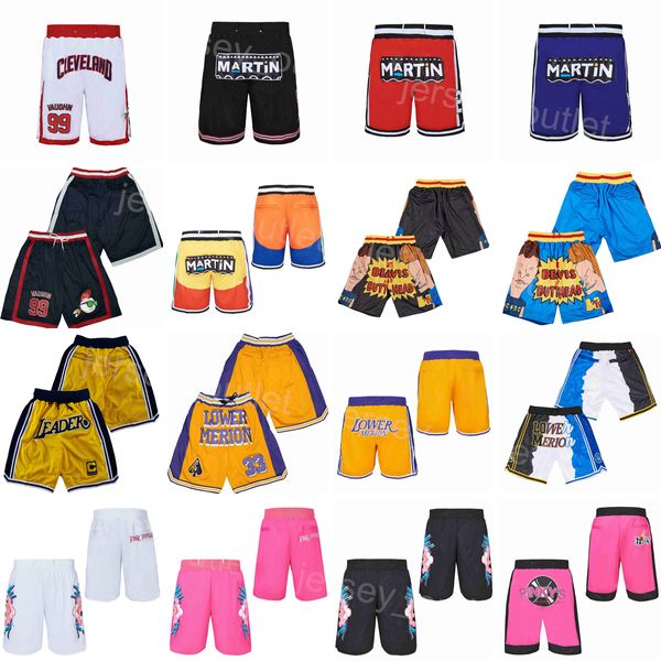 Movie Pocket Marty Mar MARTIN Basketballshorts Payne 1992 90er TV-Show MULTICOLOR Just Don LEADER Wear Jogginghose Elastischer Bund BEAVIS AND BUTT-HEAD HOUSE DOWN Hose