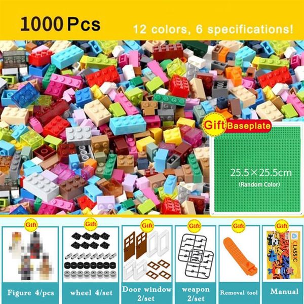 

1000 450 pieces model building kits classic blocks compatible diy bricks bu225e
